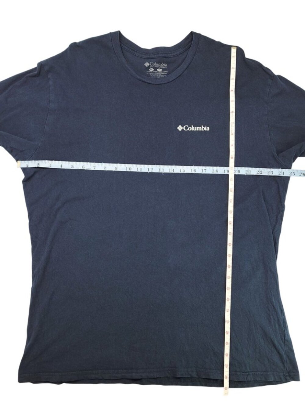 Columbia Men 2XL Navy Blue Crewneck Graphic T-Shirt Bear Logo Size XXL Sunset - Picture 6 of 6